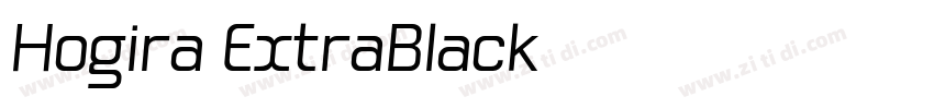 Hogira ExtraBlack字体转换